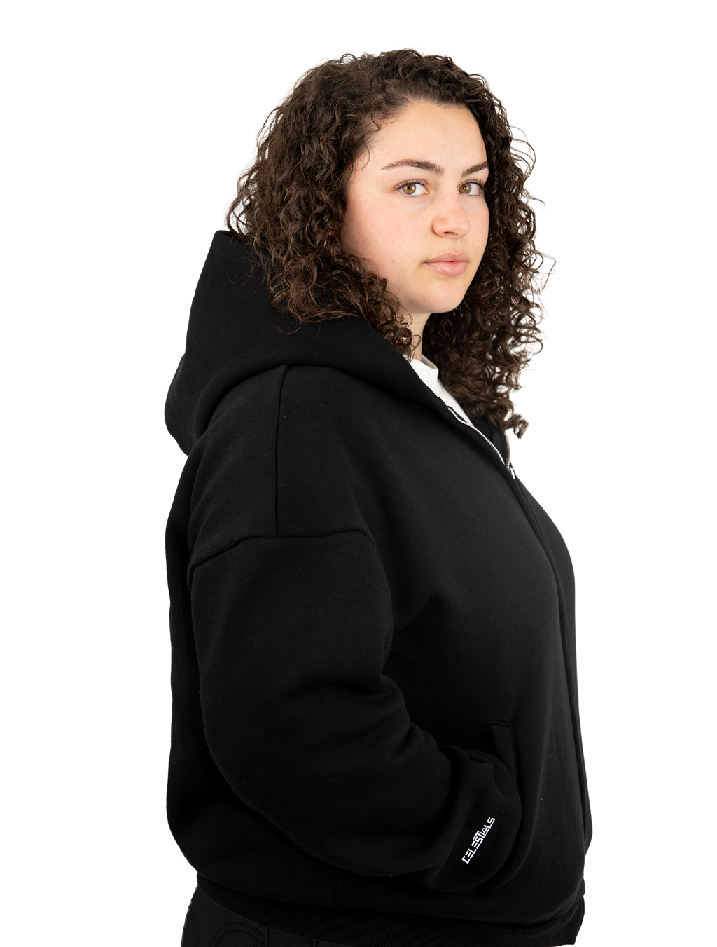 Celestial Zipped Hoodie Stone