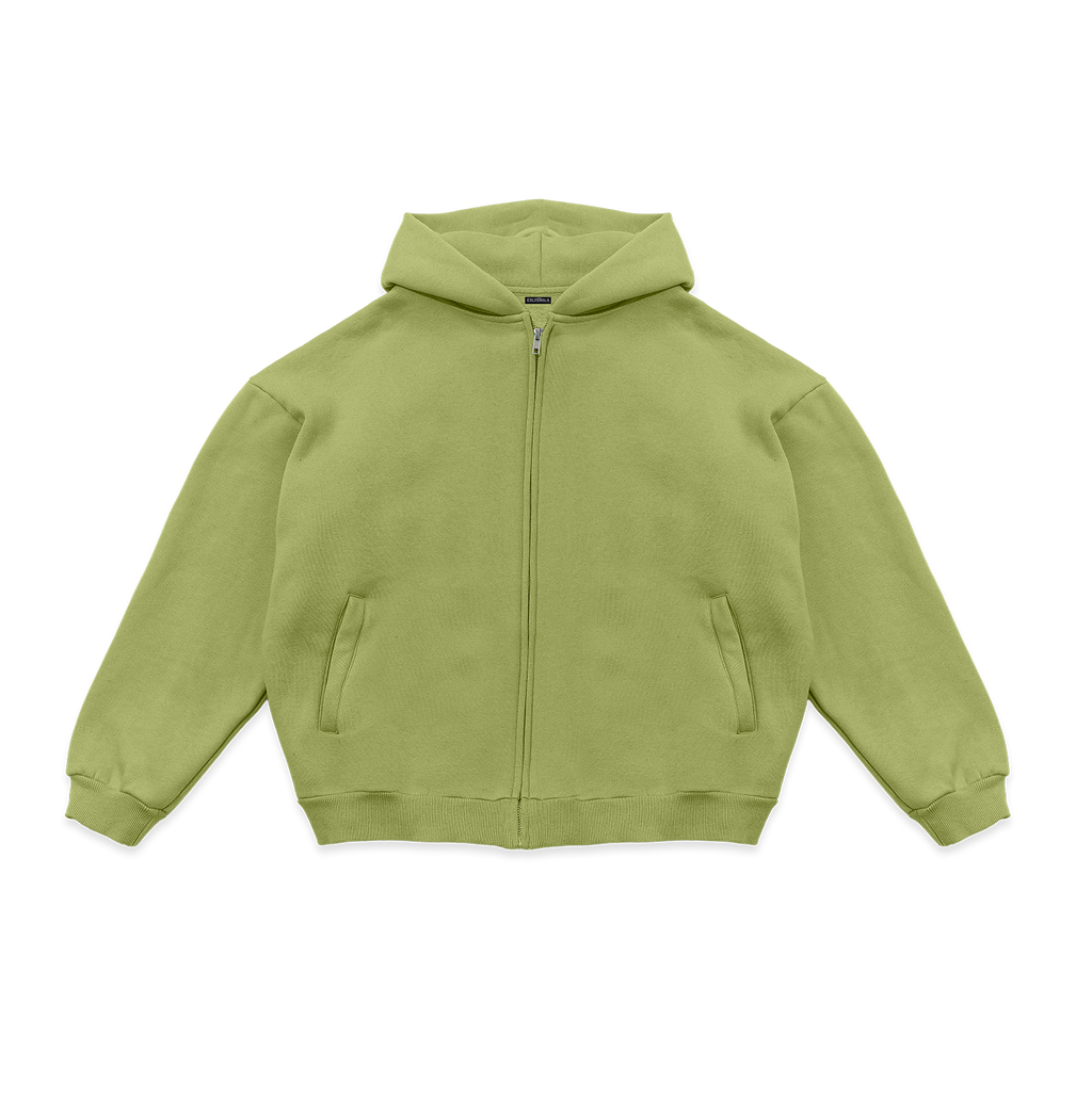 Celestial Zipped Hoodie Matcha
